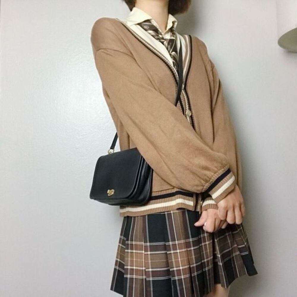 Vintage COACH Penny Pocket Purse Black Crossbody Clasp Bag Designer Leather